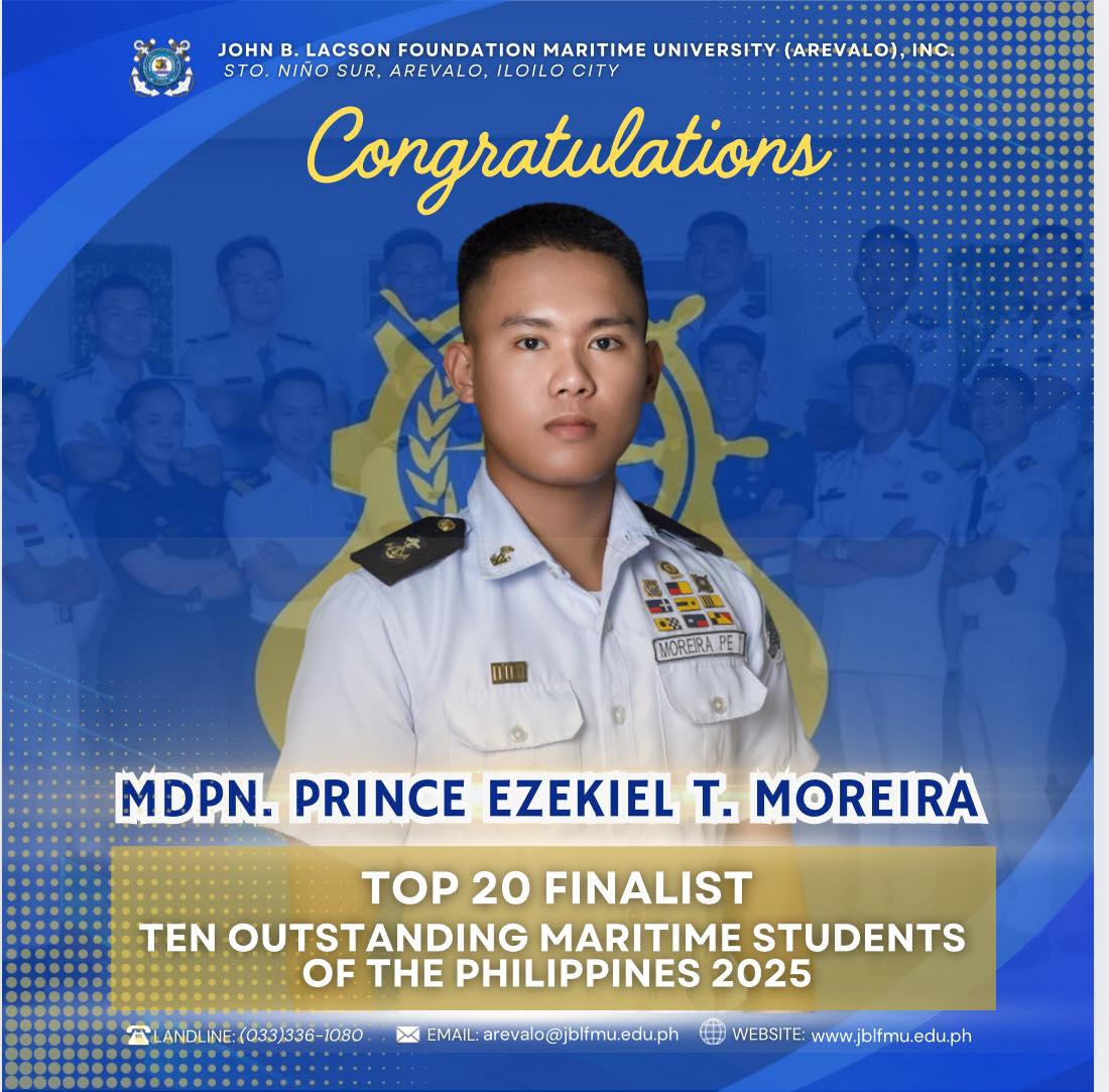 JBLFMU - Arevalo’s MDPn. Prince Ezekiel T. Moreira Named Among Top 20 Finalists in TOMSP 2025