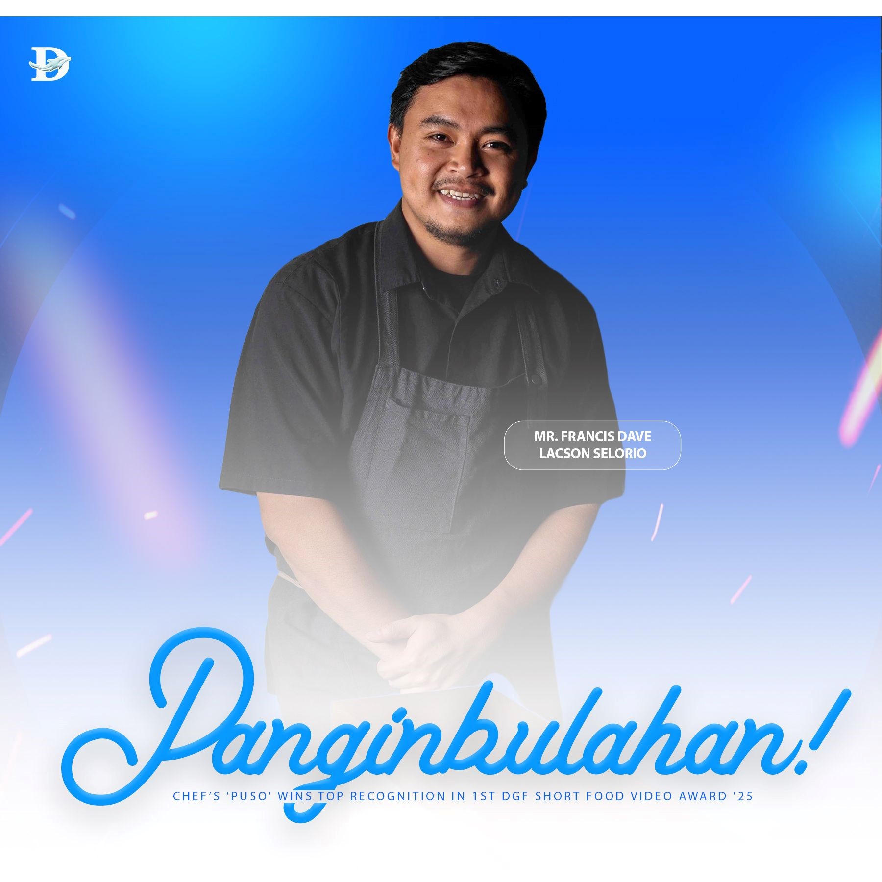 𝗖𝗵𝗲𝗳’𝘀 '𝗣𝘂𝘀𝗼' 𝘄𝗶𝗻𝘀 𝘁𝗼𝗽 𝗿𝗲𝗰𝗼𝗴𝗻𝗶𝘁𝗶𝗼𝗻 𝗶𝗻 𝟭𝘀𝘁 𝗗𝗚𝗙 𝗦𝗵𝗼𝗿𝘁 𝗙𝗼𝗼𝗱 𝗩𝗶𝗱𝗲𝗼 𝗔𝘄𝗮𝗿𝗱 '𝟮𝟱