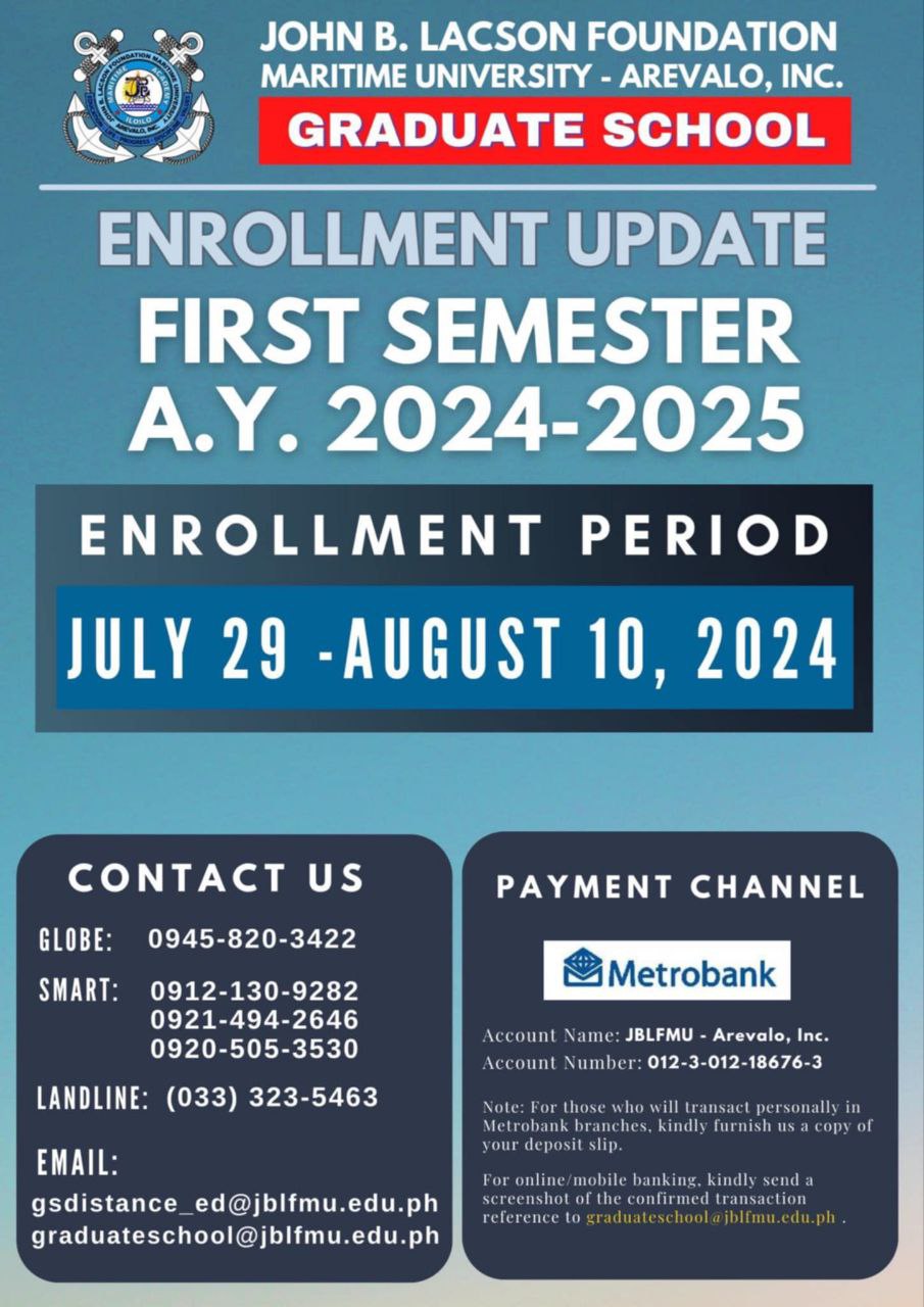 Enrollment for 1st Semester AY 2024-2025