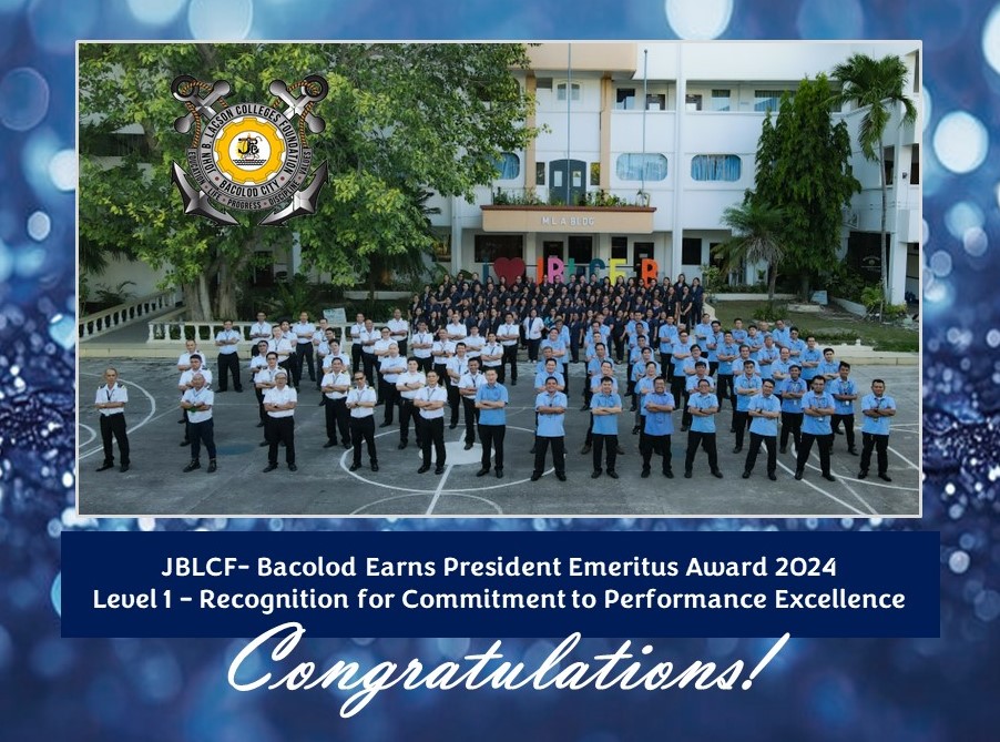JBLCF- Bacolod Triumphs with President Emeritus Award 2024 (Level 1 - Recognition for Commitment to Performance Excellence)