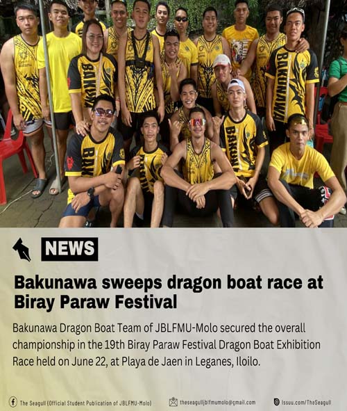 Bakunawa sweeps dragon boat race at Biray Paraw Festival