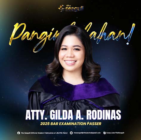 𝐏𝐀𝐍𝐆𝐈𝐍𝐁𝐔𝐋𝐀𝐇𝐀𝐍 | Former Seagull EIC Gilda Rodinas passes 2025 Bar Examinations