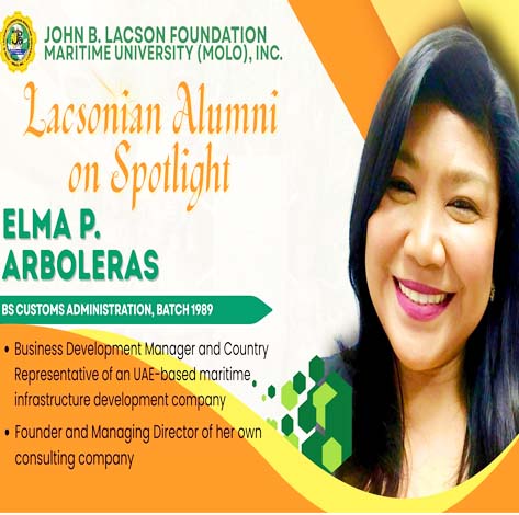 𝙇𝘼𝘾𝙎𝙊𝙉𝙄𝘼𝙉 𝘼𝙇𝙐𝙈𝙉𝙄 𝙊𝙉 𝙎𝙋𝙊𝙏𝙇𝙄𝙂𝙃𝙏: 𝐄𝐋𝐌𝐀 𝐏. 𝐀𝐑𝐁𝐎𝐋𝐄𝐑𝐀𝐒