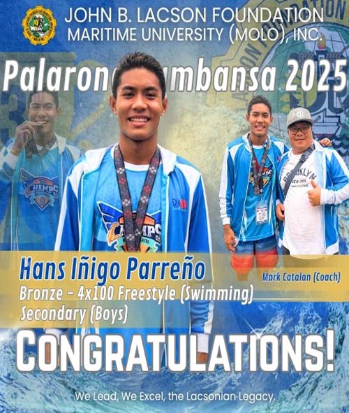 SPORTS UPDATE | 𝐏𝐚𝐫𝐫𝐞ñ𝐨 𝐬𝐞𝐜𝐮𝐫𝐞𝐬 𝐛𝐫𝐨𝐧𝐳𝐞 𝐢𝐧 𝐅𝐢𝐧𝐚𝐥 𝐏𝐚𝐥𝐚𝐫𝐨𝐧𝐠 𝐒𝐰𝐢𝐦