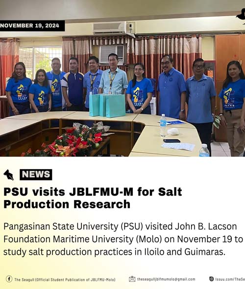 𝐏𝐒𝐔 𝐯𝐢𝐬𝐢𝐭𝐬 𝐉𝐁𝐋𝐅𝐌𝐔-𝐌 𝐟𝐨𝐫 𝐒𝐚𝐥𝐭 𝐏𝐫𝐨𝐝𝐮𝐜𝐭𝐢𝐨𝐧 𝐑𝐞𝐬𝐞𝐚𝐫𝐜𝐡