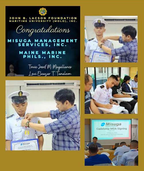 JBLFMU is celebrating the success of our cadets who were selected by Misuga Management Services, Inc./Maine Marine Philippines, Inc. 