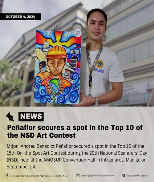Peñaflor secures a spot in the Top 10 of the NSD Art Contest
